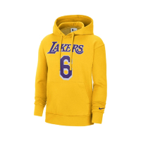 Nike 帽T Fleece Pullover Hoodie 男款 NBA 洛杉磯 湖人 刷毛 保暖 黃 紫 DB1182-728