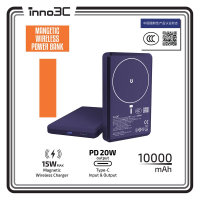 CCC QR Code 可追溯二維碼 磁吸無線充電 移動電源 10000mAh M7藍色︱Type-C PD3.0 20W 有線雙向快充 15W無線快充尿袋︱充電寶︱可帶上飛機 行動電源   