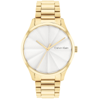 【Calvin Klein 凱文克萊】CK 太陽紋光璨鍊帶手錶-35mm/金(CK25200232)