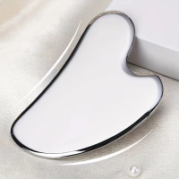 Dụng cụ Gua Sha mặt, vật liệu thép không gỉ, để mát xa mặt, chăm sóc da mặt Guasha kim loại, thìa tr