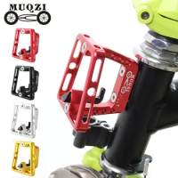 MUQZI Folding Bike Front Carrier Mounting Base EIEIO Pig Nose Bag Rack For Brompton Bicycle Accessories