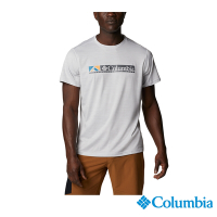 Columbia 哥倫比亞 男款-涼感快排短袖上衣-淺灰 UAO97330LY / S22