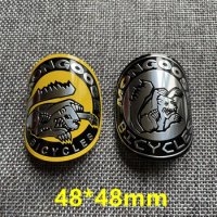 mongoose vintage classic Bike Head Badge Aluminum Decals Stickers For MTB BMX Folding Bicycle Frame Cycling Accessories emblem