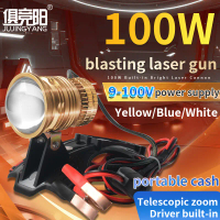 Lampu Depan LED Laser Zum Teleskopik, Kuasa Tinggi 100W, Sangat Terang Portable Lighting Home