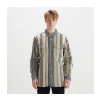 【LEVIS 官方旗艦】男款 工裝牛仔襯衫 / 精工條紋拼接工藝 / 三色拼接 熱賣單品 19573-0204