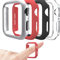 Cover For Apple Watch Case 6 se 5 3 44mm 40mm 42mm 38mm Accessories PC Screen Protector bumper iWatch series 7 8 41mm 45mm Case
