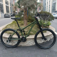 Kalosse Hydraulic Brakes Full Suspension Frame 26X17 Inches Mountain Bike 24 Speed Bicycle