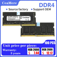 CeaMere DDR4 100PCS notebook memory ddr4 4g, 8g, 16g, 32g, 2400Mhz, 2666Mhz, 3200Mhz, memoriam 288 pin RAM memory card wholesale