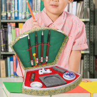 Set Kaligrafi, Kaligrafi Cina Tradisional, Berus untuk Latihan Menulis dan Melukis, dengan Inkstone,