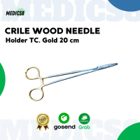 Crile Wood Needle Holder TC. Gold 20 cm
