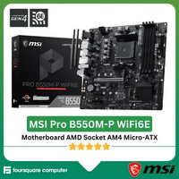 Motherboard MSI PRO B550M-P WiFi 6E AMD AM4 Micro-ATX - Mobo mATX Garansi Resmi Original