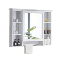 Bathroom cabinet with mirror and adjustable shelf, storage cabinet, wall mounted bathroom cabinet