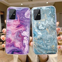 Transparent Back Cover For Samsung Galaxy A51 A71 4G 5G Case Silicone Soft Clear Capa For Samsung A 71 Fundas Marble Pattern Bag