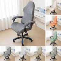Gaming Chair Cover Geometric Pattern Computer Chair Cover Set with Elastic Straps Zipper Easy to Install Washable Stretchy