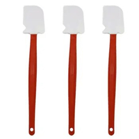 3Pcs Red Silicone Spatula Nonstick Cream Spatula with Hanging Hole Easy to Storage Kitchen Spatula for Cooking Baking