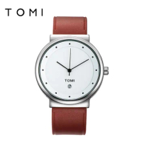 TOMI Brand Men Quartz Wristwatch Fashion Luxury Male Waterproof Sport Watches Man New Calendar Date Business Leather Strap Watch
