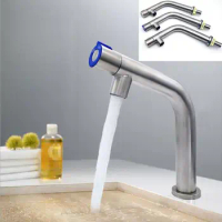 SUS304 Stainless Steel Kitchen Sink Faucet Creative Bathroom Sink faucet Balcony Single Cold Faucet