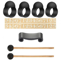 Ethereal Drum Accessories Steel Tongue Stickers Finger Picks Sleeves for Cover Knocking Playing Note