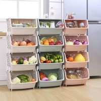 加厚放蔬菜水果廚房置物架收納架玩具儲物架廚房用品菜架菜籃菜筐