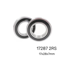 2/5pcs 17287-2RS Bicycle bearing shaft hub bearing 17x28x7mm GCr15