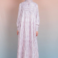Elzatta Gamis Pita Saffron Splatter Gamis Katun Motif Gamis Kekinian Adem
