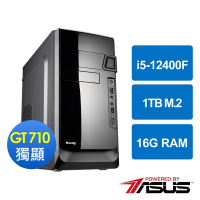 華碩H610平台[夜光狂士]i5-12400F/16G/GT710/1TB_M2