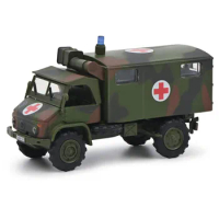 Diecast 1:87 Scale M113 Ambulance Transporter Simulation Alloy Car Model Collectibles Static Ornament Gift Boys Toy