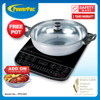 PowerPac Steamboat Induction Cooker with Stainless Steel Pot (PPIC887)Fast Ship SG