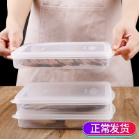 進口冰箱收納盒帶蓋廚房薄切肉片魚蝦保鮮盒食物冷凍密封盒子
