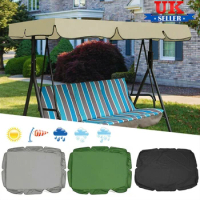 Swing Chair Cover Playground Swing Chair Top Cover Waterproof Sunshade Canopy, Beige, 190x132x15cm