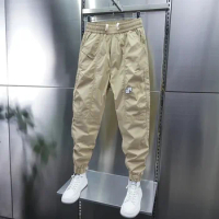 Men's Clothing Summer Cargo Pants Casual Pants Korean Fashion Brand Bundle Feet Baggy Haren Pants New All-match Trousers Homme