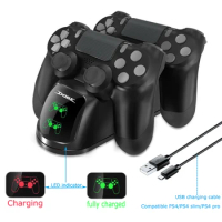 PS4 Games USB Charger Charging Dock Station Stand for Sony Playstation 4 PS4 / PS4 Pro / PS4 Slim Controller