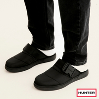 HUNTER - 男鞋-側扣飾空氣穆勒鞋-黑色