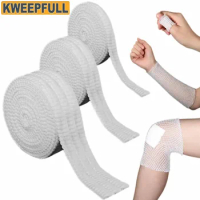 1 Roll Elastic Net Wound Dressing Net Tubular Bandage Mesh Tubing Tubular Gauze Fix Breathable Bandage Retainer for Adults Wrist