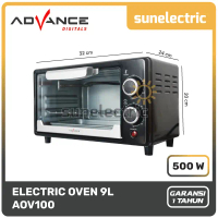 Advance Electric Oven Listrik Kapasitas 9 Liter Daya 500 Watt + Timer AOV-100 / AOV100 / AOV 100