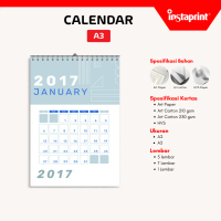 Print Kalender Dinding Custom Design Ukuran A2 & A3