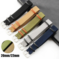 20mm 22mm Nylon+Leather Wach Strap for Seiko for Omega for Swatch for Rolex Wrist Band Universal Bracelet Men Women Watch Band
