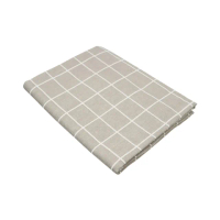 【TRENY】北歐棉麻桌巾桌布-灰格子100x140