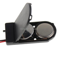 wholesale 200pcs/lot Battery Holder Case Storage Black Box Hold CR2032 6V Button Coin Cell Wire Lead ON/OFF Switch