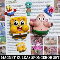1 Set 7pcs Magnet Tempelan Kulkas spongebob patrick star fish gary squidward mr krabs original impor