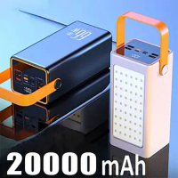 66W 20000mAh Power Bank Large Capacity PD20W Powerbank Portable Fast Charger External Battery For iPhone Xiaomi Samsung