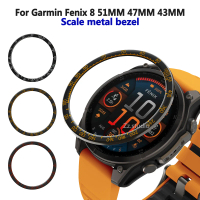 Bezel Logam, Untuk Garmin Fenix 8, Skala Masa / Kelajuan, Bingkai Cincin Pelindung, Serasi dengan 43