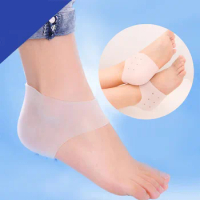 Silicone Foot Skin Care Gel Heel Socks Moisturizing Soft Heel Socks with Hole Foot Care Tools Prevent Dry Skin Protectors