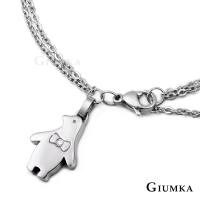 GIUMKA鋼手鍊白鋼雙鍊層次手鏈女企鵝國度海洋生物動物 生日聖誕節交換禮物推薦 MB00583