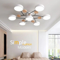 3 Colors Nordic Ceiling Lamp Minimalist Living Room Modern Chandelier Bedroom Ceiling Lamp Pendant L