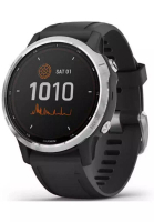 Garmin Garmin Fenix 6s Solar GPS Smartwatch Silver with Black Silicone 010-02409-00