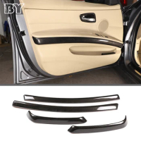 For BMW 3 Series E90 2005-12 ABS Carbon Fiber Car Interior Door Decoration Cover Frame Trim Stickers