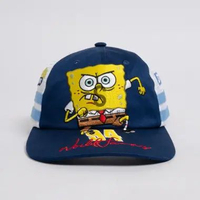 SUPREME Cap SpongeBob x Jeff Hamilton Mesh Back 6 Panel Navy ( 100% Authentic )