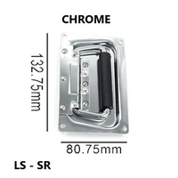 Handle Hardcase Box Tempel Sedang - Pegangan Hendel Tempel Harkes Besi LS - SR CHROME LS - SR