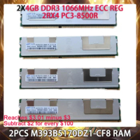 2PCS M393B5170DZ1-CF8 RAM For Samsung 4GB DDR3 1066MHz ECC REG 2RX4 PC3-8500R Server Memory Works Perfectly Fast Ship